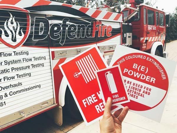 defend fire stickers