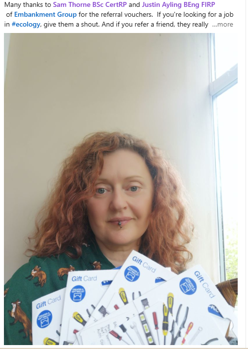 Ecologist testimonial for Embankment Group 