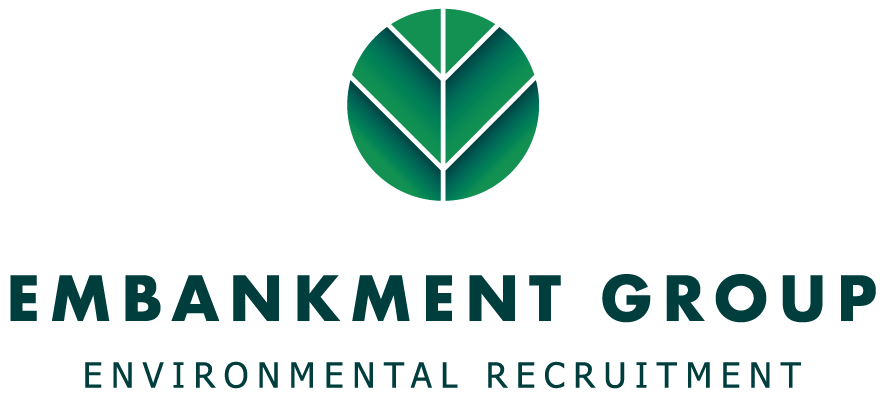 The logo for embankment group environmental recruitment