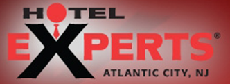 Hotel Experts logo with "EX" in black over "PERTS" in red, with an Atlantic City, NJ location.