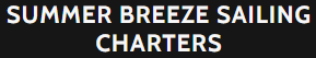 Text "SUMMER BREEZE SAILING CHARTERS" in white on a black background.