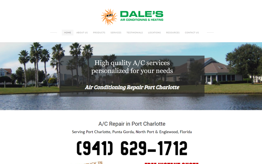 Dale's Air Conditioning & heating website