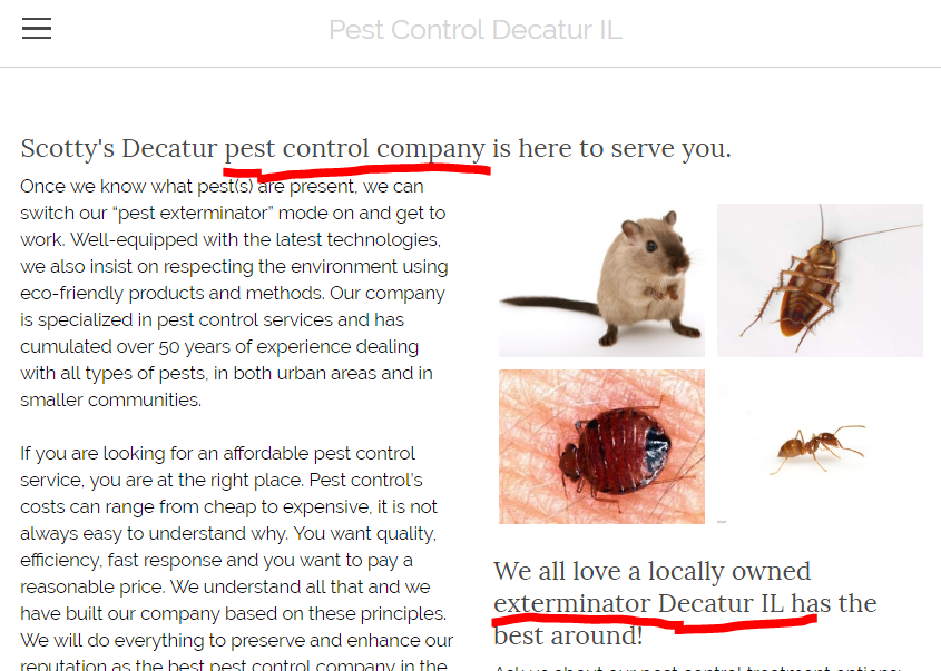 Scotty's Pest Control Website
