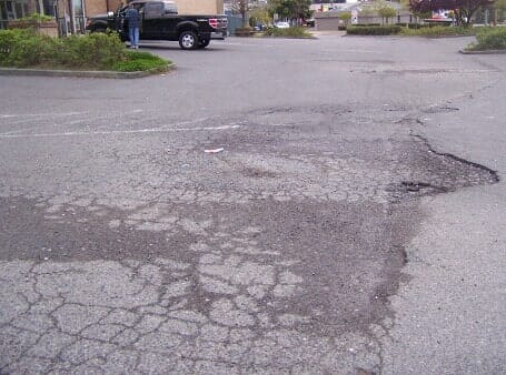Asphalt Repair Before - Asphalt Paving in Lynnwood, Washington