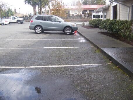 Parking Area Before - Asphalt Paving in Lynnwood, Washington