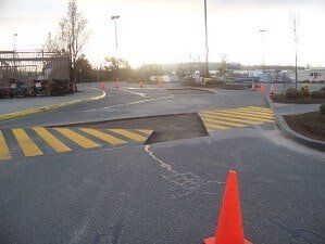 Patching beginning - Asphalt Paving in Lynnwood, Washington