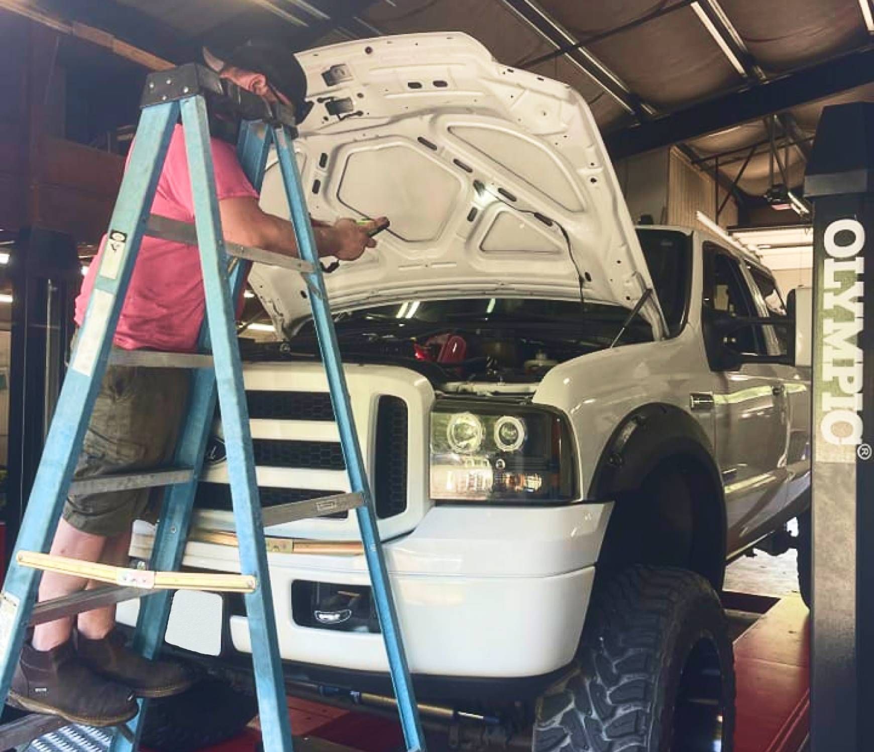 Our Mechanic Working On Truck at Rod's Master Auto Tech - Bellingham Auto Repair