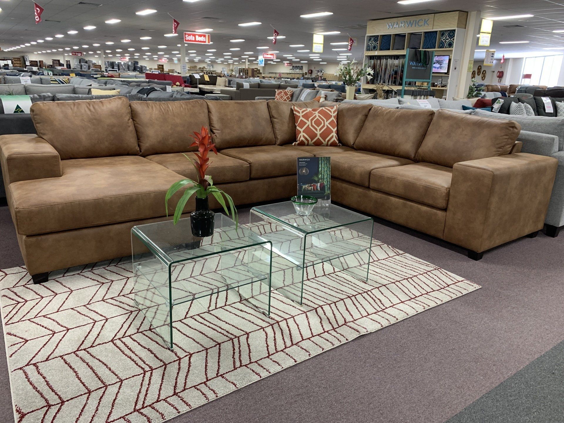 Parklane Modular Lounge with Glass Table — Gold Coast, QLD — Furniture N More