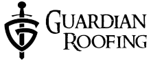 Guardian Roofing logo: A sword pierces a shield-shaped 