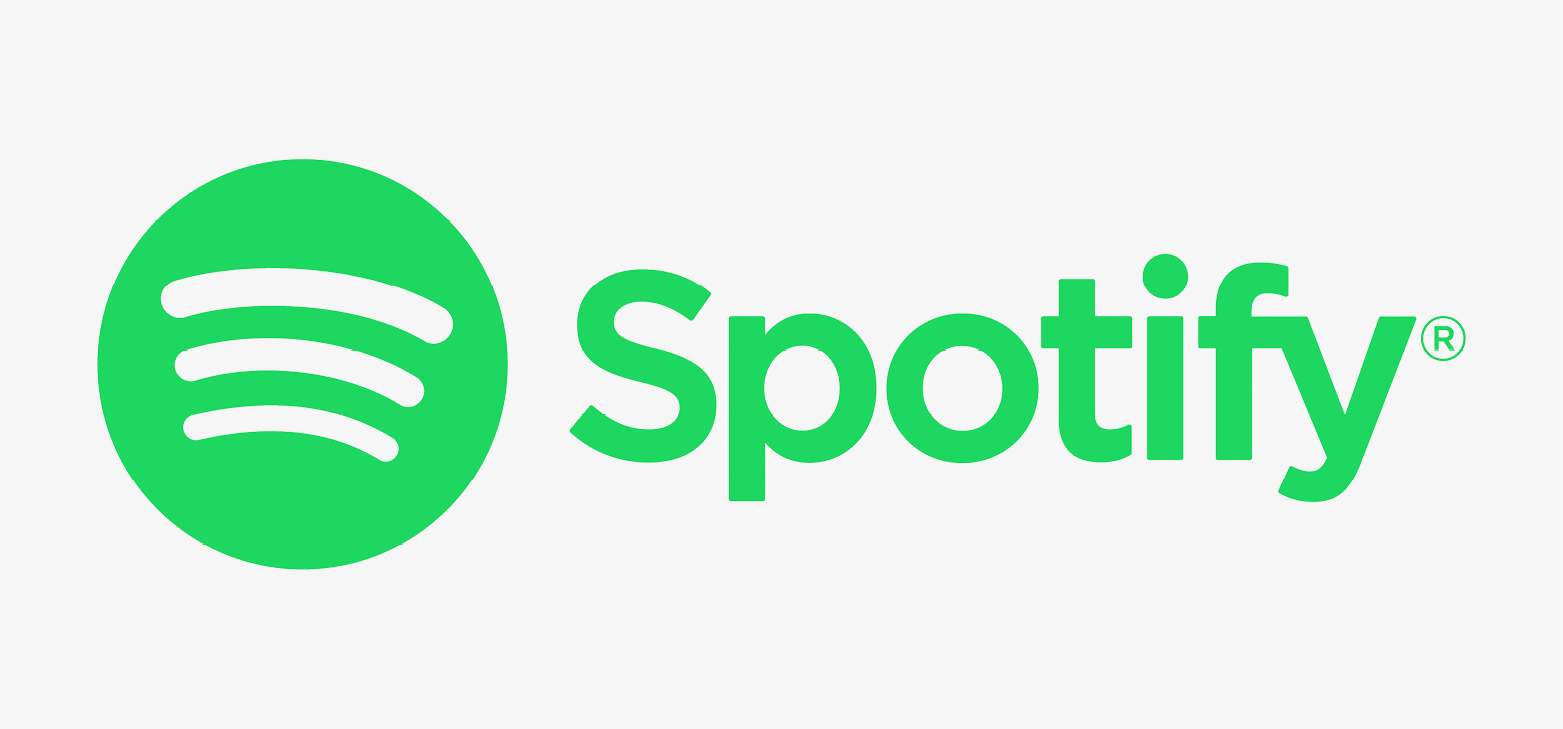 The spotify logo is green and white on a white background.