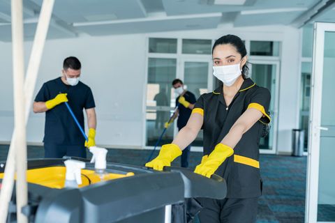 Group Of Cleaners Cleaning A Room - Phoenix, AZ - Thumb Cleaning