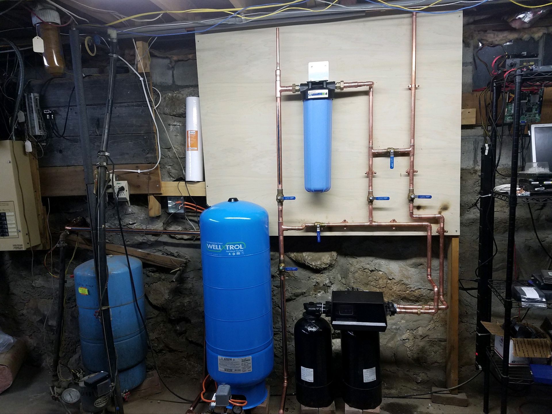 A blue tank with the letter k on it