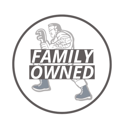 A family owned logo with a boxer in a circle.