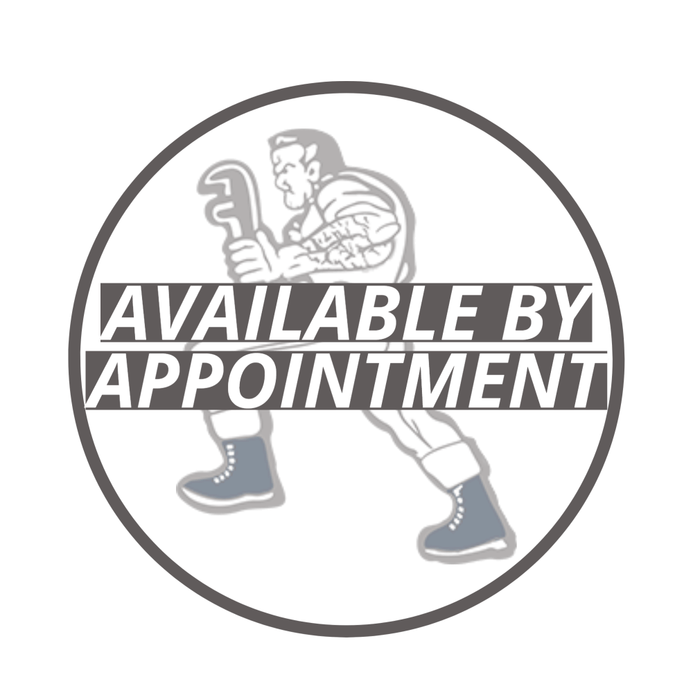 A logo that says `` available by appointment '' with a boxer in a circle.