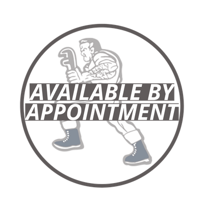A logo that says `` available by appointment '' with a boxer in a circle.