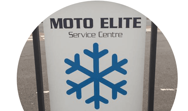 Moto Elite Service Centre Ltd ad board 