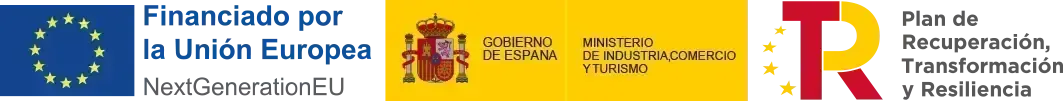 Logos: EU, Spanish government, and Plan de Recuperación, Transformación y Resiliencia.