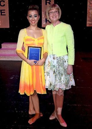 Isabelle Monk winning the John Dilworth Bursary Award 2014