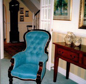 a blue wooden antique sofa furniture