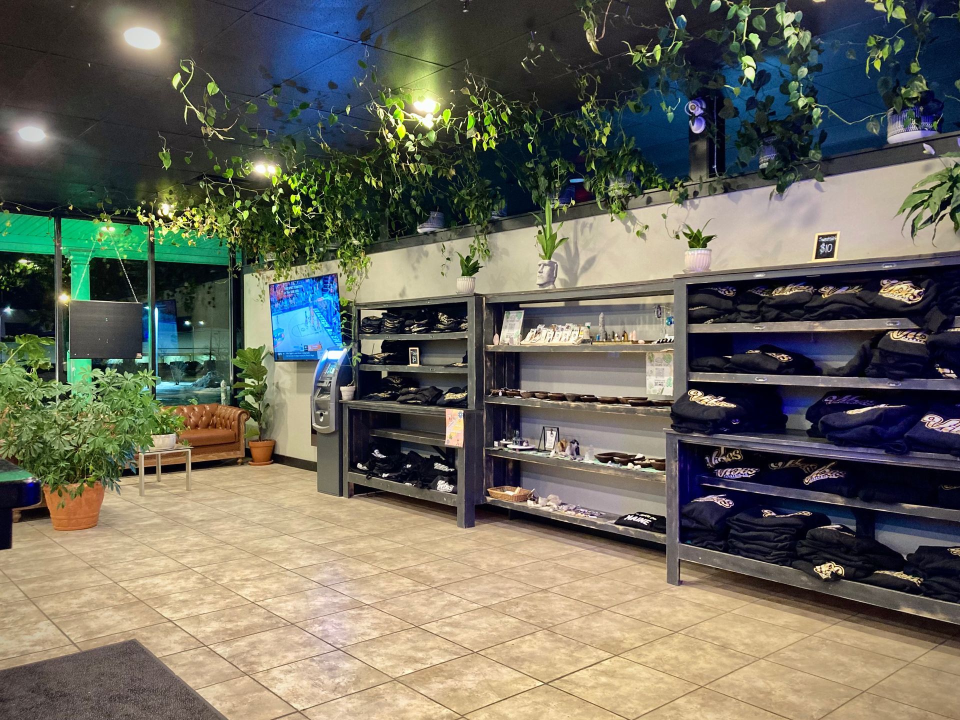 A store filled with lots of shelves and plants.