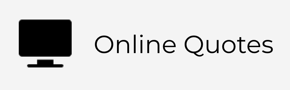 Black computer icon with text 