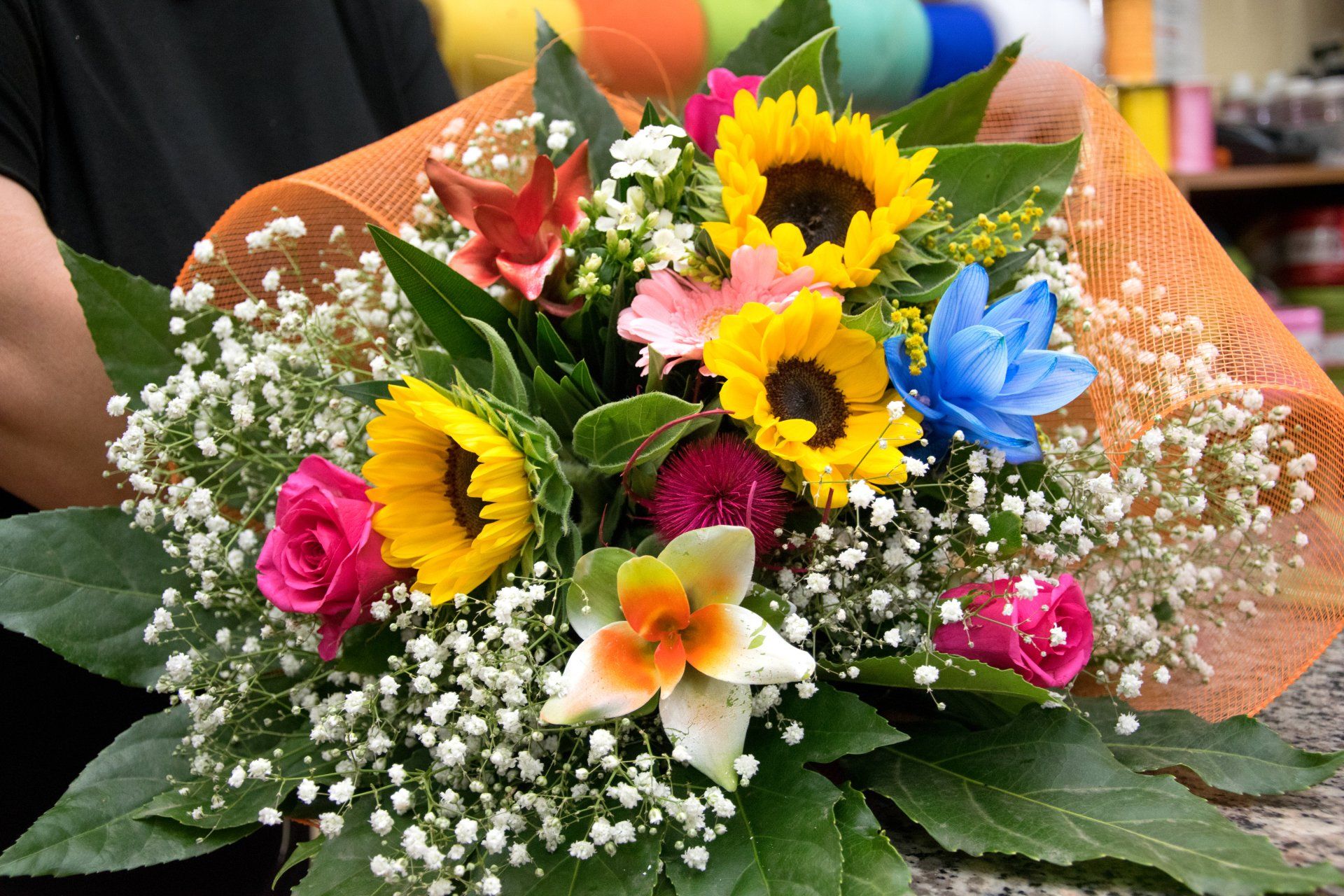 mazzi di fiori colorati