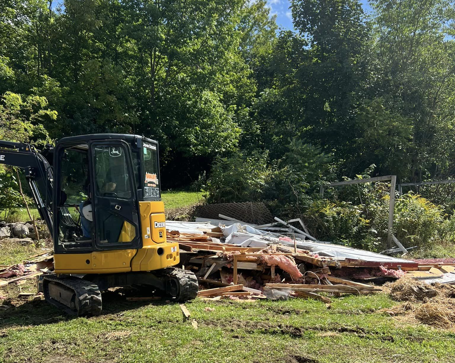 shed demolition, light demolition, junk removal, bangor me, thibodeau services