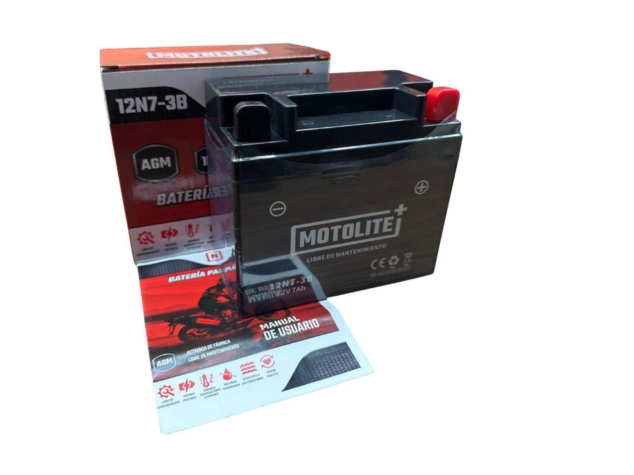 Batería motolite 12N7-3B corven tríax 250/zanella rx200/zanella zr250/zr200.