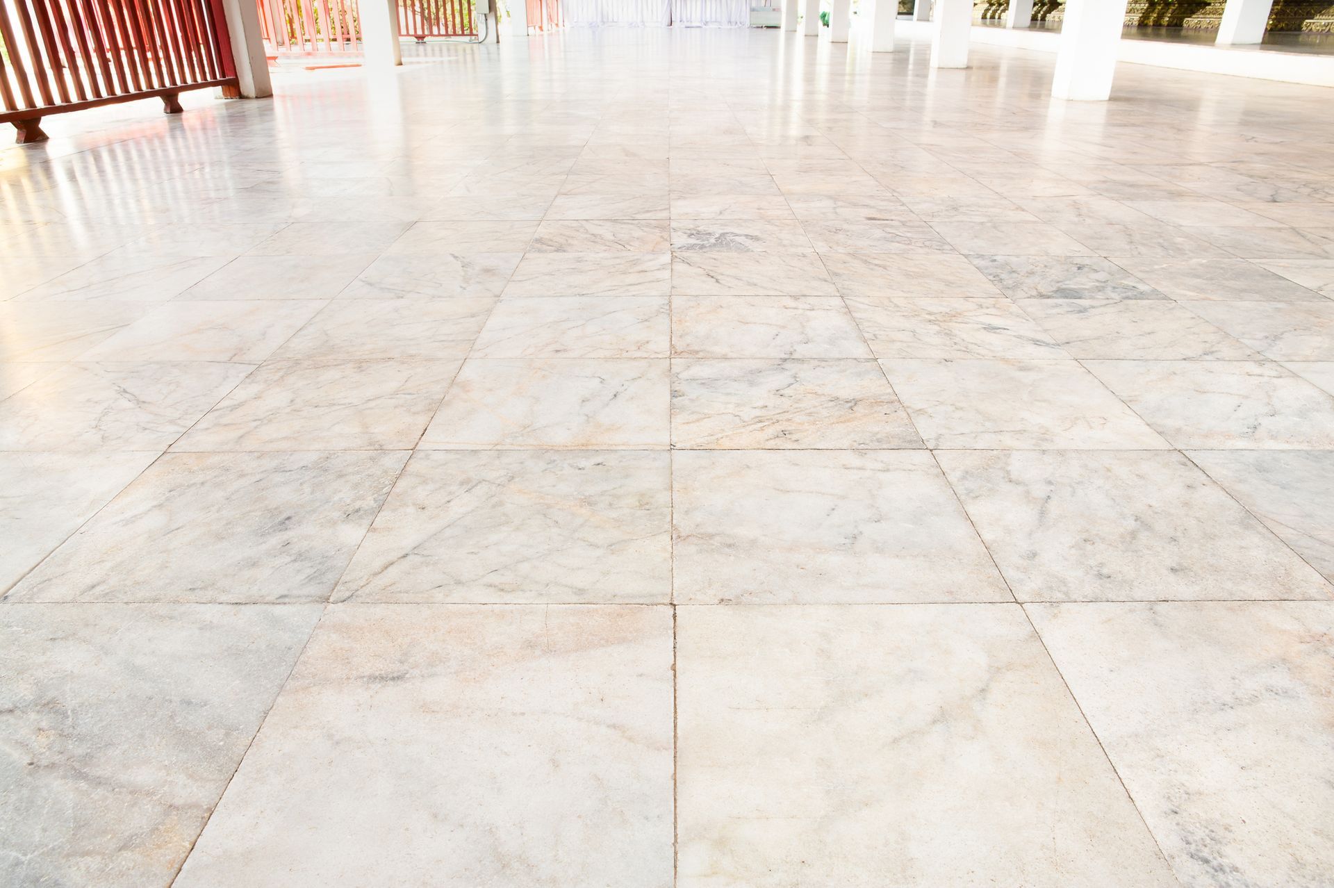 polished stone flooring