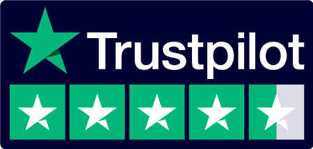 Trustpilot fire og en halv stjerner logo