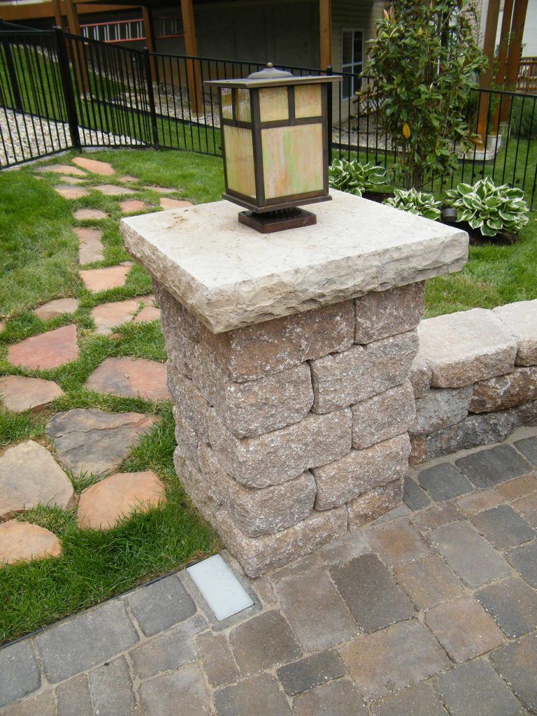 Flagstone Column — St. Louis, MO — Baker Landscaping & Concrete, LLC