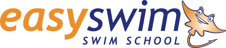 A logo for easyswim swim school with a stingray on it