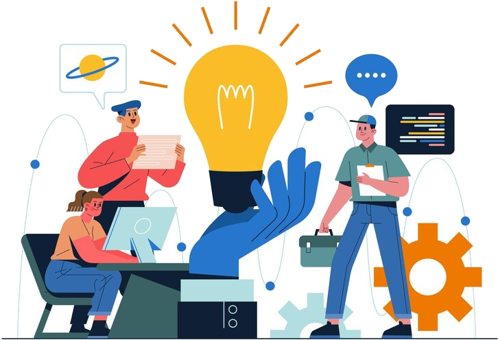 Web Designer On His Workplace Flat Illustration