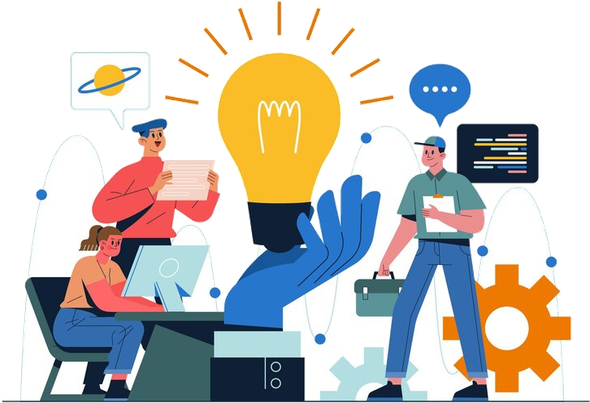 Web Designer On His Workplace Flat Illustration