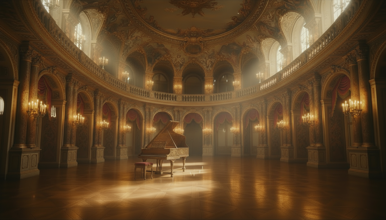 Baroque Theatre with harpsichord