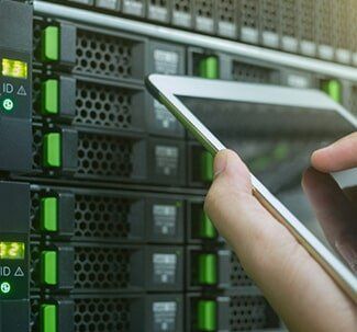 Tablet in Data Center — Phone Equipment & Systems Service & Repair in Johnston, IA