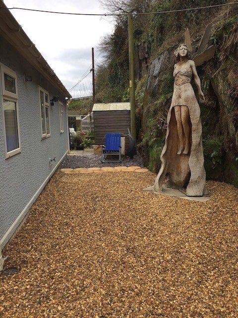 New gravel driveway by Cheshire paving Company.
