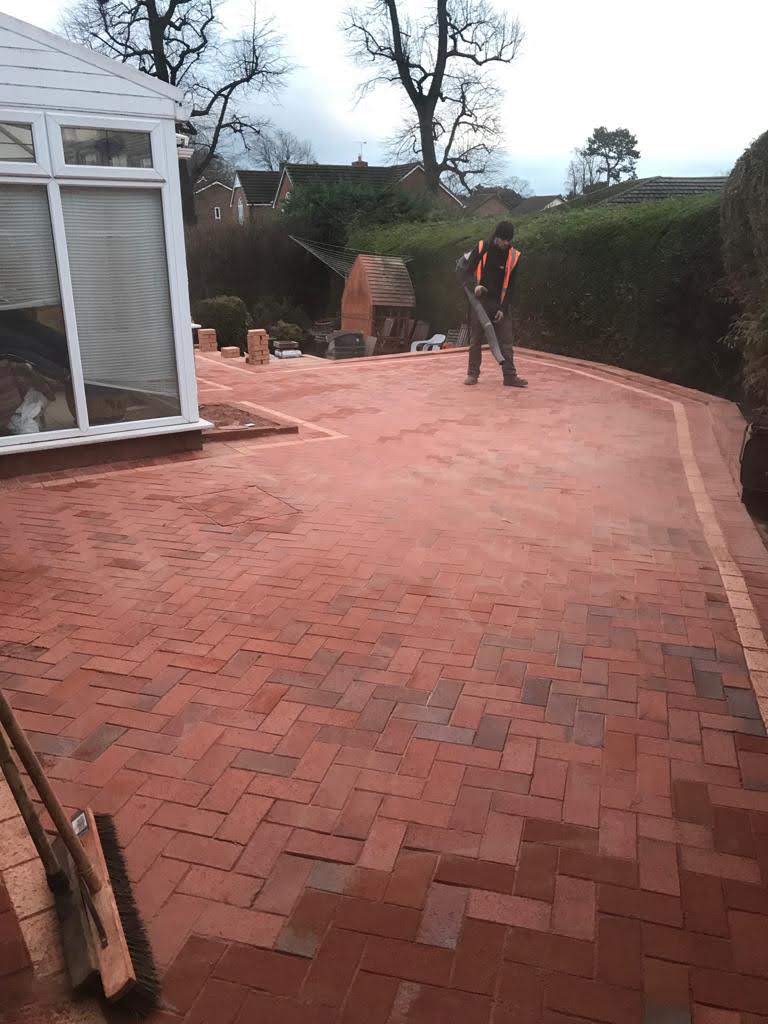 The completed patio installion