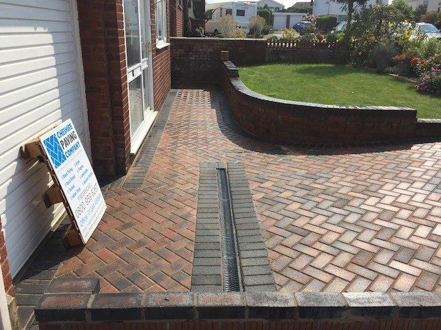 After driveway in Hawarden, Flintshire