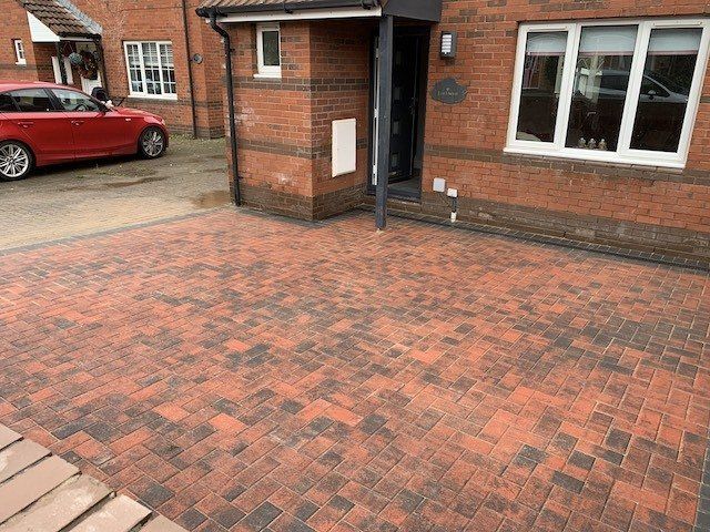 New block paved driveway Connahs Quay by Cheshire Paving Company