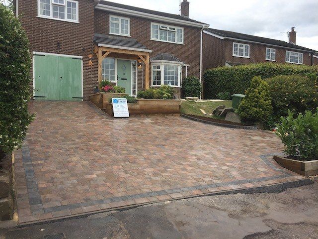 After New block pave driveway in Kelsall, Chester