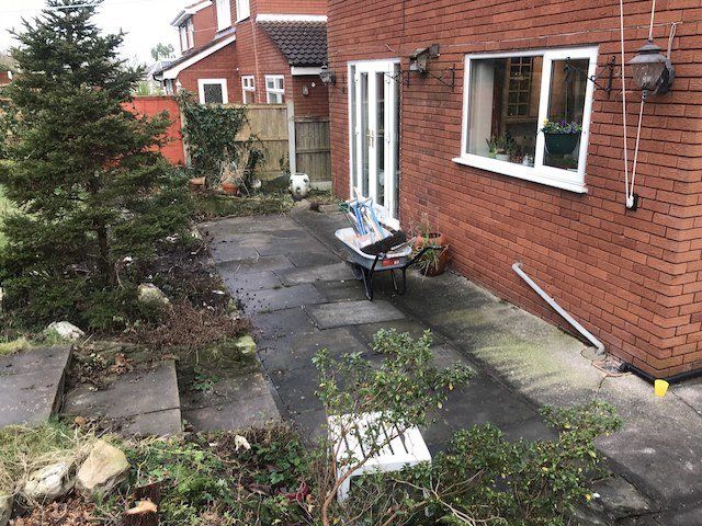 Old patio in Runcorn Cheshire