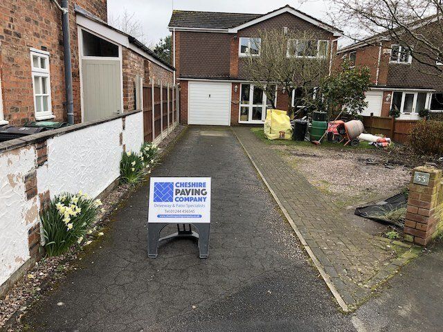 New driveway installation by Cheshire Paving Company in Great Broughton, Chester