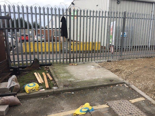 Paved courtyard before, Winsford