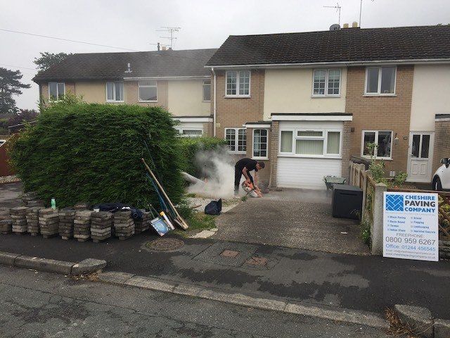 Before driveway in Broughton, Flintshire