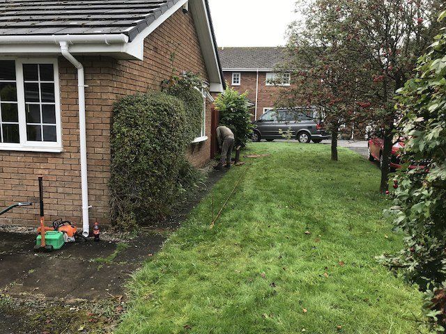 Work begins on a new driveway for a customer in Cuddington, Cheshire.