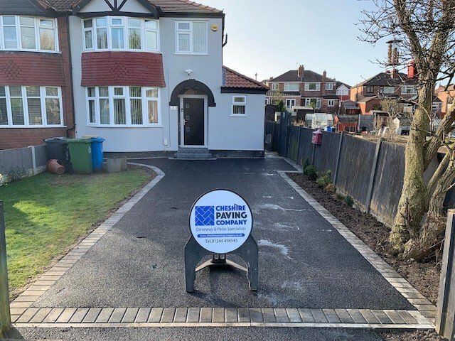 New driveway in Runcorn Cheshire by Cheshire Paving Company.