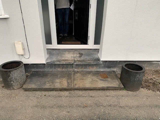 Before work starts. Driveway project in Runcorn Cheshire by Cheshire Paving Company.