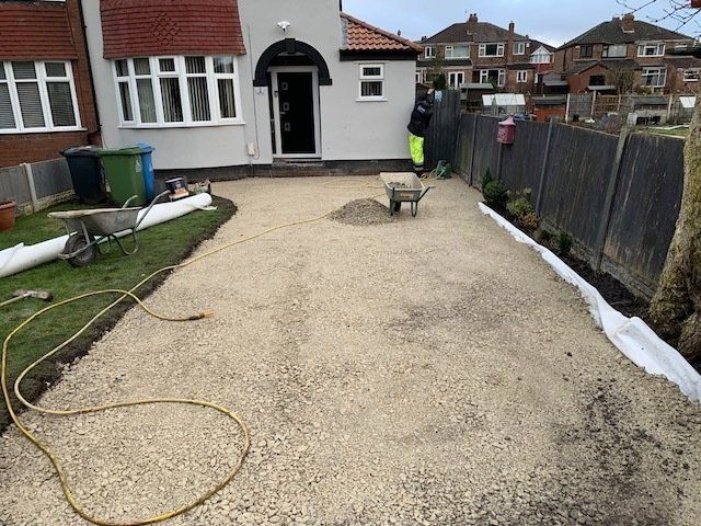 Before work starts. Driveway project in Runcorn Cheshire by Cheshire Paving Company.