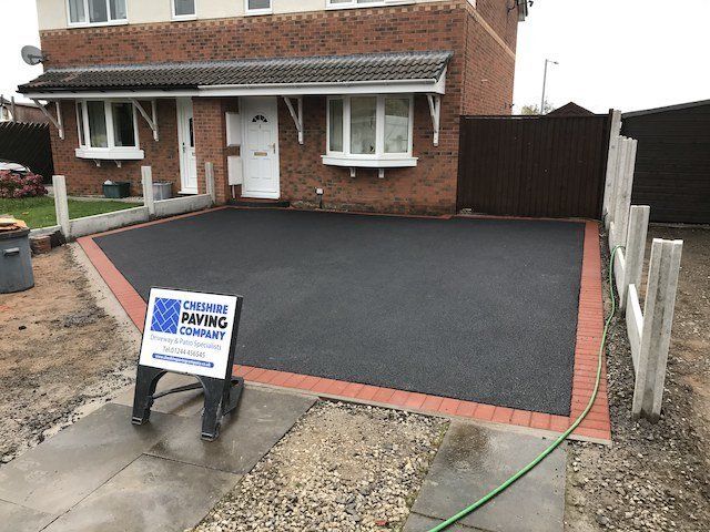 The completed driveway in Connah’s Quay, Flintshire